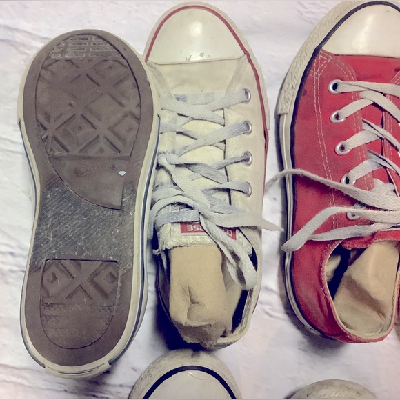 3 PAIRS OF KIDS CONVERSE SHOES.  SIZE 2 - Picture 2 of 3
